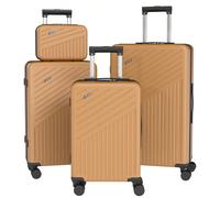 Ensemble de 4 valises rigides en ABS, comprenant des valises de tailles S, M, L et XL, équipées d'une poignée rétractable en gel et de 4 roues à roulement fluide ; valises de voyage durables et légère
