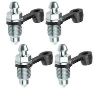 Ensemble de 4 Vis de Purge de Moto Vis de Mamelon de Purge M10x1mm avec Capuchon Anti-poussière pour Étrier de Frein à Disque Vis, Motos Voitures Pompes de Frein