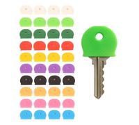 Ensemble de 40 Couvre-Clés en Silicone Colorés, Étanches et Flexibles, Capuchons d'Identification pour Clés de Maison, Bureau et Voiture, 10 Couleurs Vives, Adaptés à la Plupart des Clés Standard