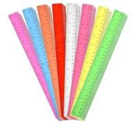 Ensemble de 40 règles à bord droit de 12 pouces en plastique transparent avec échelles métriques et en pouces Fournitures scolaires en vrac pour étudiants, designers, artistes et ingénieurs Règles en