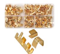 Ensemble de 400 borniers à boucle type C, connecteur parallèle avec joint central pressé froid, bornes câblage en laiton