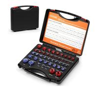 Ensemble de 44 vérificateurs de filetage d'écrou et de boulon, jauge d'identification de boulon et d'écrou métrique et en pouces, détecteur de filetage en aluminium avec 44