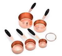 Ensemble de 5/10 tasses à mesurer en acier inoxydable, ustensile de cuisine, cuillère à mesurer en cuivre plaqué or rose, accessoires de cuisine(Big 5pcs set)