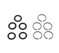 Ensemble de 5 Bagues de Retention avec Joint Torique pour Ensemble | Bague De Retention Pour Douille,Joint Torique Pour Pneumatique,Clip De Fixation Douille 1/2