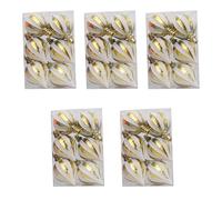 Ensemble de 5 Boules de noël pour célébrations de Vacances, pendentifs d ' Arbre de noël élégants, Accessoires de Boules galvanisés incassables
