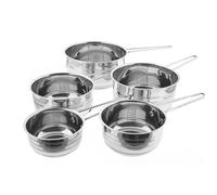 Ensemble de 5 Casseroles Inox pour Cuisson Tous Feux Induction Cheffinger Argent