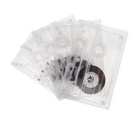 Ensemble de 5 Cassette Audio Vide C-45 45, Analogique Vintage | Boîtes de Rangement Transparentes, pour Duplication et Lecteurs de Voiture, Lot de Set