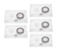 Ensemble de 5 Cassette Audio Vierge Réutilisable 45 | Effacement Automatique, Transport Facile et Rangement Simple, Boîtier Transparent Inclus, Usage Formation Linguistique