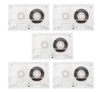Ensemble de 5 Cassettes Audio Vierges 45 Min Vintage | Enregistrement Vocal, Lecture en Classe, pour Platines et Répéteurs, Lot de Set de Boîtiers