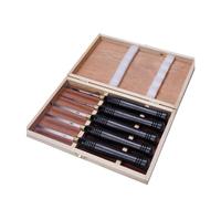 Ensemble de 5 ciseaux tour, ensemble d'outils tournage for le travail du bois, couteau demi-cercle en acier rapide HSS, outil portatif Pour une utilisation DIY