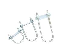 Ensemble de 5 colliers de serrage en U galvanisés, colliers de serrage for tuyaux en acier inoxydable M6 avec vis, supports de selle en U robustes(M6*42 * 70 (5 sets))