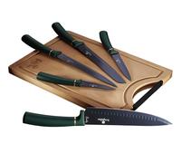 ENSEMBLE DE 5 COUTEAUX DE CUISINE AVEC PLANCHE À DÉCOUPER BERLINGER HAUS BH-2551