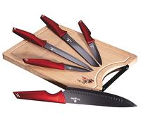 ENSEMBLE DE 5 COUTEAUX DE CUISINE AVEC PLANCHE À DÉCOUPER BERLINGER HAUS BH-2704