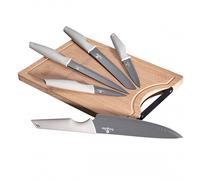 ENSEMBLE DE 5 COUTEAUX DE CUISINE AVEC PLANCHE À DÉCOUPER BERLINGER HAUS BH-2838