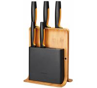 Ensemble de 5 couteaux Fiskars dans un bloc de bambou fonctionnel