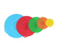 Ensemble de 5 couvercles de bol multifonctionnels en silicone de qualité alimentaire, couvercles sous vide pour casseroles, bols, stockage de cuisine à domicile, chaleur gratuite,