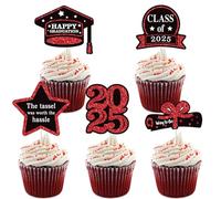 Ensemble De 5 Décoration Gâteau Ensemble Bilans Graduation Toppers Party Points Nourriture Texture Papier Adapté Vacances Célébration La Pièce Maîtresse