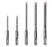 Ensemble de 5 forets SDS-Plus for béton, brique, carrelage, marbre, tailles métriques, pointes coupe en carbure, outils for