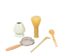 Ensemble de 5 fouets à matcha pratique for comprenant un support fouet, tamis, une cuillère thé et la préparation du pour préparer le petit-déjeuner/matcha latte