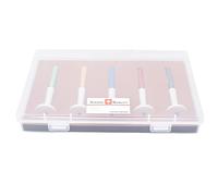 Ensemble de 5 huileurs pour la lubrification des montres, outil professionnel en acier pour la réparation des montres, stylo à huile avec support pour horloger, kit d’huilage