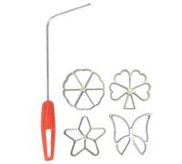 Ensemble de 5 machines à churro, machine à biscuits en métal de qualité alimentaire avec poignée suspendue, 4 coupe-argile formes mignonnes différentes, machine gâteau robuste pour la cuisine