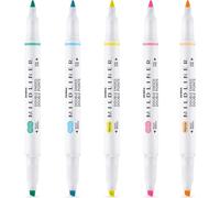 Ensemble De 5 Marqueurs Fluorescents À Double Embout Mildliner Zebra