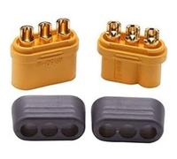 Ensemble de 5 Paires de Connecteurs MR60 Mâle-Femelle pour Le Modélisme RC Haute Qualité, Gaine Protectrice Incluse Idéals pour Batteries Lipo, Drones, Radio Quadlock G