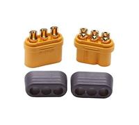 Ensemble de 5 Paires de Connecteurs MR60 Mâle-Femelle pour Le Modélisme RC Haute Qualité, Gaine Protectrice Incluse Idéals pour Batteries Lipo,