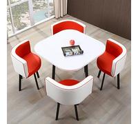 Ensemble de 5 petites tables et chaises de salle à manger rondes/carrées pour 4 personnes - Meubles de salle à manger, bureau, réception, conférence