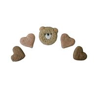 Ensemble De 5 Pièces En Feutre De Laine Pour Bébé, Accessoires De Photographie Pour Nouveau-Né, Décorations De Fête À La Maison En Forme D'Étoile Dinosaure, C¿Ur D'Amour, G99c