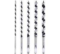 Ensemble de 5 Pièces Foret Serpent en Bois 23cm - Foret à Vis à Axe Hexagonal 6/8/10/12/14mm