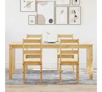 Ensemble de 5 pièces Panama en pin massif avec finition en cire de miel, durable et respectueux de l'environnement pour un intérieur élégant