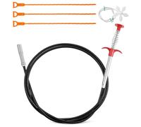 Ensemble de 5 Pièces Spirale Furet Débouchage Canalisation, Déboucheur de Canalisation Flexible, Debouchage Cheveux Douche Pince à Griffes pour les Canalisations de Cuisine et de Salle de Bain