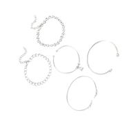 Ensemble de 5 pièces tendance avec des motifs ouverts et des perles artisanales - Accessoire de bijoux pour femme élégante, taille unique, Comme décrit