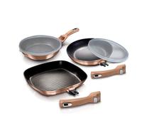 Ensemble de 5 poêles à frire avec poignée amovible, Metallic Line Rose Gold Edition
