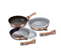 Ensemble de 5 poêles à frire avec poignée amovible, Metallic Line Rose Gold Edition
