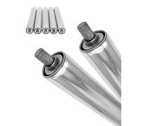 Ensemble de 5 rouleaux de convoyeur de 51 mm, assemblables commercialement (300 mm/11,8 pouces), compatibles avec les convoyeurs à gravité de 840 pouces pour une meilleure résistance à la charge et