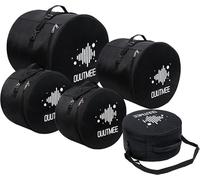 Ensemble de 5 sacs pour batterie OUUTMEE pour caisse claire, tom 12 pouces, tom 13 pouces, tom basse 16 pouces, tom 18 pouces, grosse caisse 22/24 pouces, 4 mm