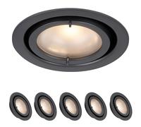 5X Spots Encastrés Projecteurs Encastrés Lampe De Placard Aluminium Argent