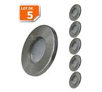 Ensemble de 5 Spots LED Encastrables Alu Brossé Etanche IP44 - LAMPESECOENERGIE - GU10 - Blanc Chaud 3000K