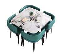 Ensemble de 5 tables de salle à manger modernes pour petits espaces Table de cuisine carrée/ronde avec 4 chaises Meuble élégant pour salle à manger 80 cm Design moderne