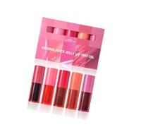 Ensemble de 5 teintes à lèvres Velvets, liquide, anti-taches, résistant, formules non collantes avec des parfums de fruits sucrés, ensemble pour lèvres de fête bureau