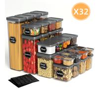 Ensemble de 52 boîtes de rangement (26 couvercles + 26 bocaux), pour sceller les boîtes de conservation des aliments, organiser et ranger dans le garde-manger, ensemble de bocaux en plastique, adapté 
