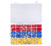 Ensemble de 540 bornes à sertir mixtes, connecteurs de fils électriques à déconnexion rapide, assortiment de cuivre isolé PVC avec boîte de rangement pour ordinateurs et