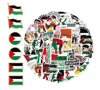 Ensemble de 56 autocollants Palestine, badges, pins, épinglettes drapeau palestinien, autocollants pour voiture, ordinateurs portables, gourdes, guitares et vélos