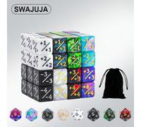 Ensemble de 56 pièces de dés compteurs SWAJUJA en 8 couleurs, 48 pièces de jetons de compteur de vie pour Magic the Gathering et 8 pièces de dés D20 pour MTG, jeux de cartes et accessoires de jeu Tail