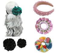 Ensemble de 6 accessoires pour cheveux femme : chouchous, bandeaux et pinces