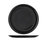 Ensemble De 6 Assiettes À Pizza Premiere En Verre Opale Noir 32 Cm H&H