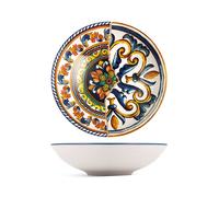 Ensemble De 6 Assiettes Creuses Modèle Positano En Grès De 20 Cm