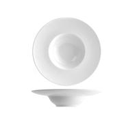 Ensemble De 6 Assiettes En Porcelaine Blanches, Diamètre 24 Cm Saturnia